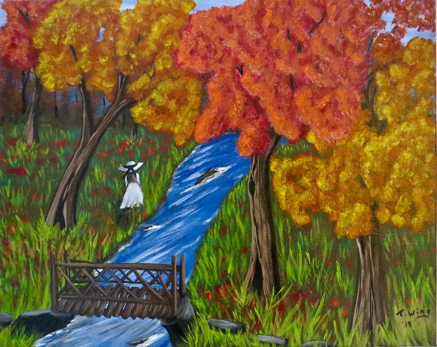 Autumn Stroll Painting by Teresa Wing