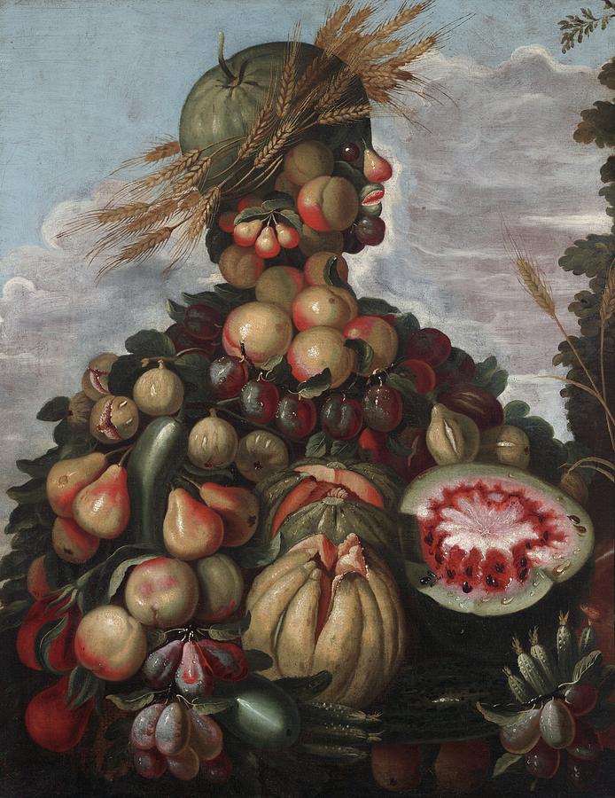 Fruit Painting - Autumn by Style Of Giuseppe Arcimboldo