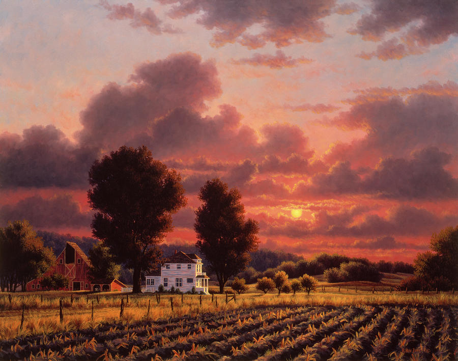 Autumn Sunset 2 Painting by Randy Van Beek - Fine Art America