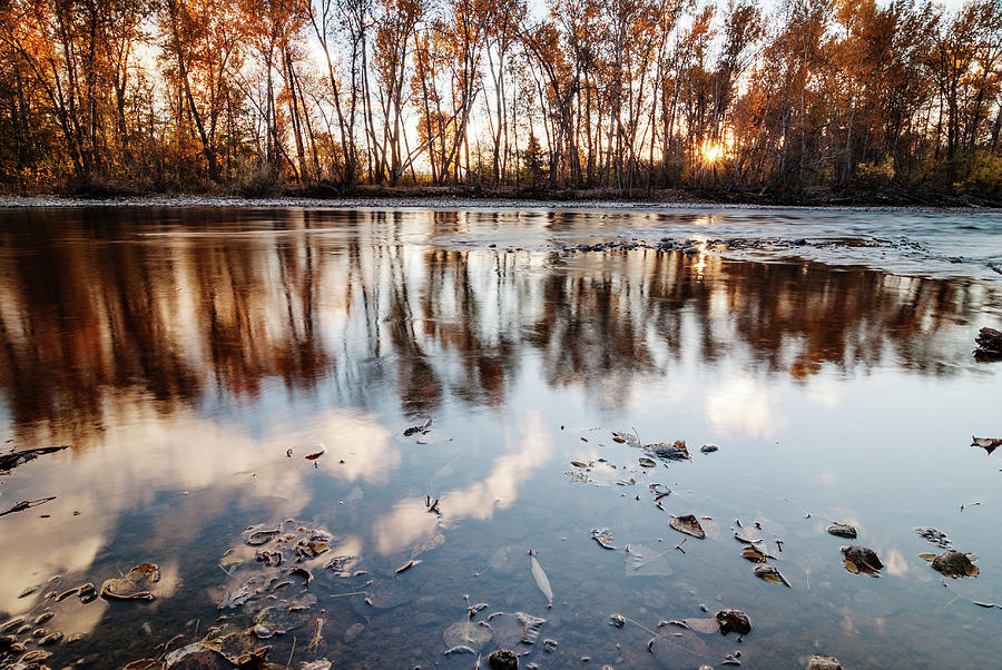 Autumn Sunset Along Boise River Photograph By Vishwanath Bhat Fine
