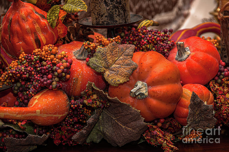 Autumn Table Centerpiece Photograph by Dale Powell