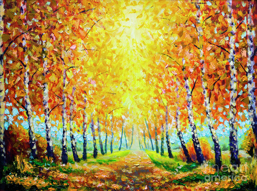 fall landscape acrylic painting