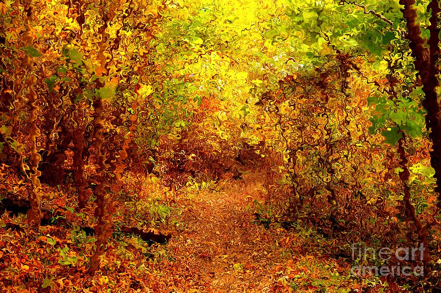 Autumn Trail in Van Gogh Style by Christopher Shellhammer Autumn Trail in Van Gogh Style by Christopher Shellhammer