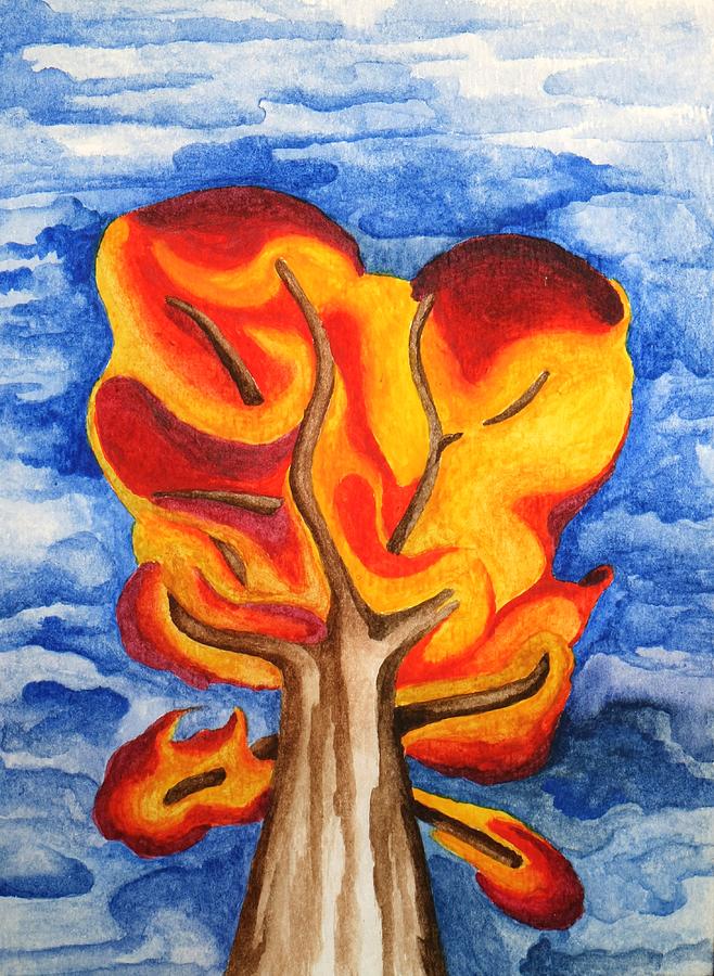 Nature Painting - Autumn Tree 2019 II by Robert Morin