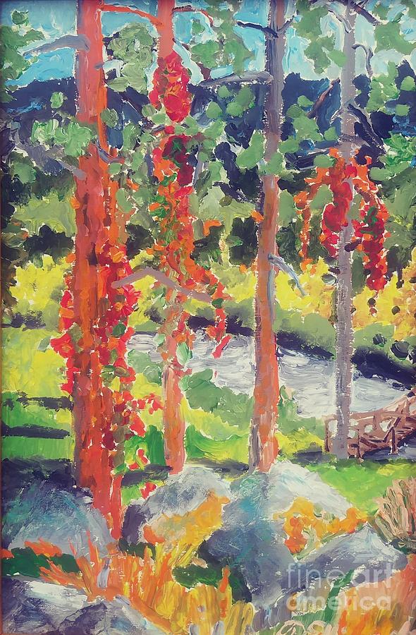 Autumn Vines Painting by Rodger Ellingson