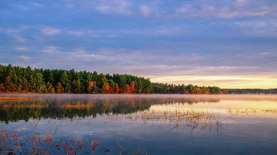 Autumn Warmth, Massabesic Lake N H by Michael Hubley Autumn Warmth, Massabesic Lake N H by Michael Hubley
