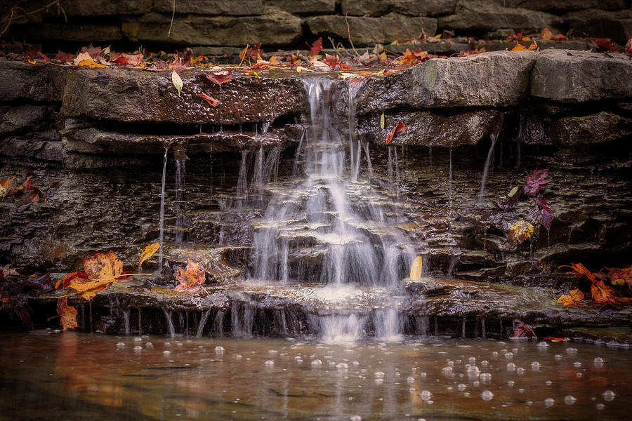 Autumn Waterfall Photograph by Scott Meyer