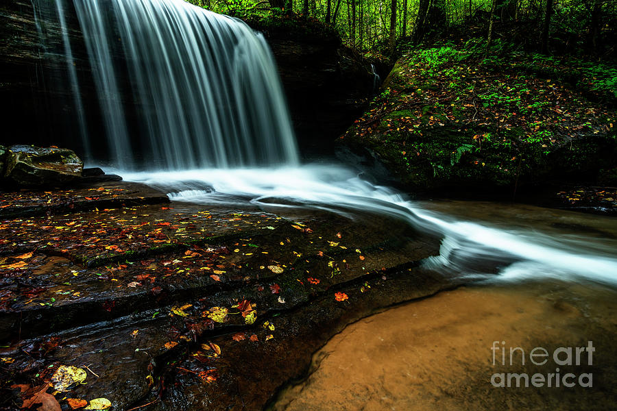 Autumn Waterfall  Photograph by Thomas R Fletcher