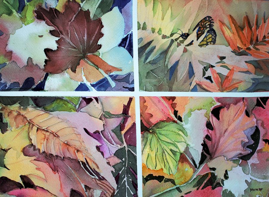 Autumn Windows Painting by Mindy Newman