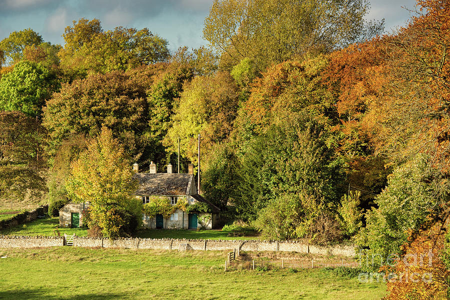 Autumnal Cotswold Cottage Photograph by Tim Gainey
