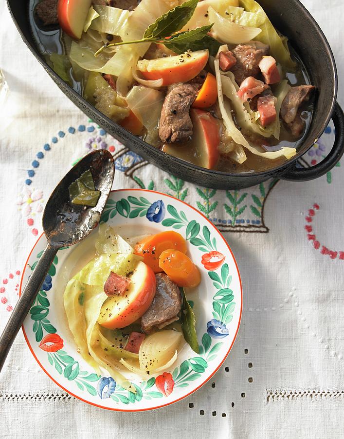 Autumnal Lamb Stew With Apple italy Photograph by Jan-peter Westermann