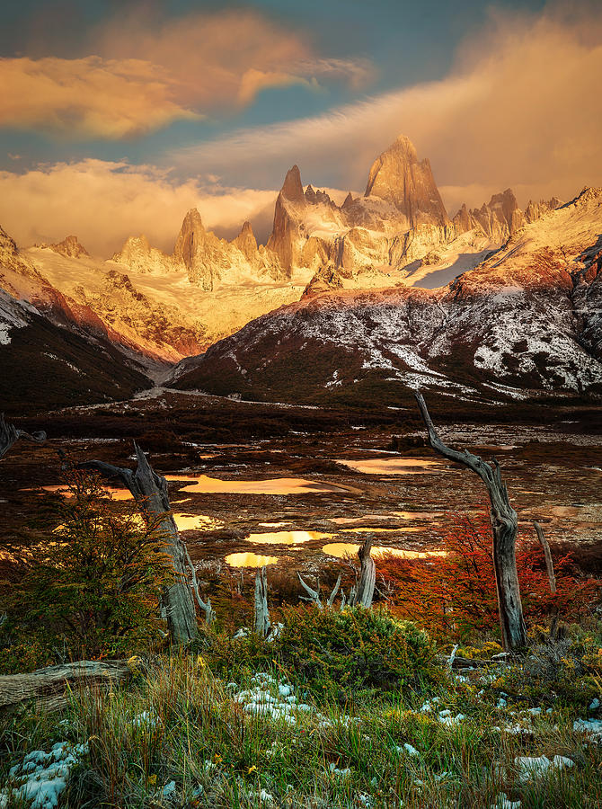 Landscape Photograph - Autunm Of Fitz Roy by Jie Jin