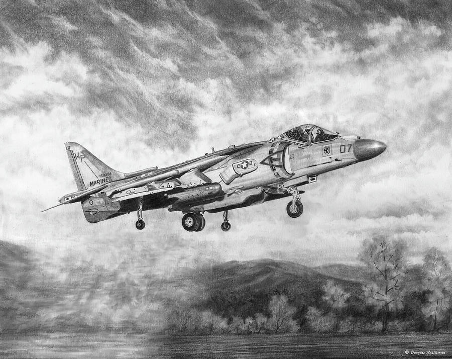 AV-8B Harrier Drawing by Douglas Castleman