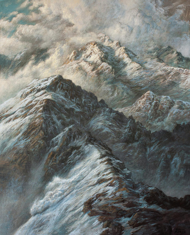 Avalanche Painting by Hans Egil Saele