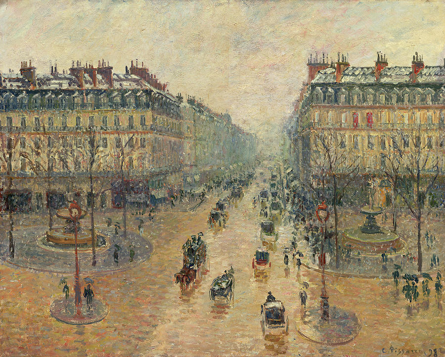 Avenue de Opera in Paris, Effect of the Snow, Morning, 1899