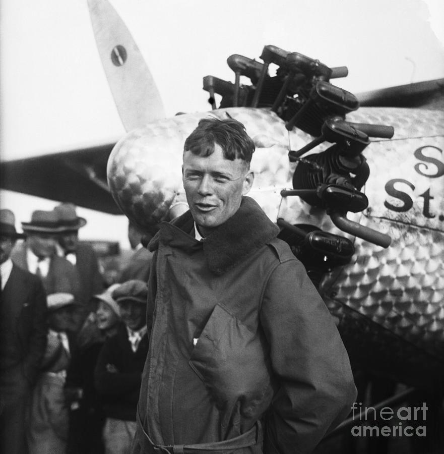 Aviator Charles Lindbergh Arriving Photograph by Bettmann