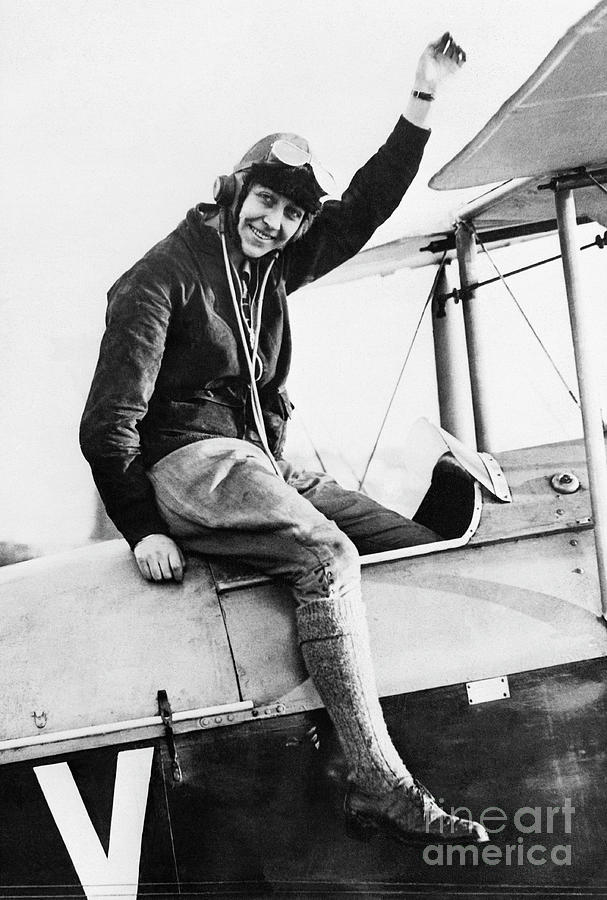 Aviatrix Amy Johnson On Her Plane Photograph by Bettmann - Fine Art America