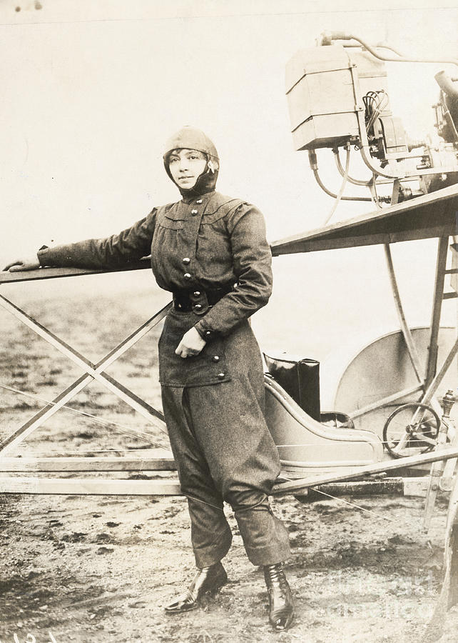 Aviatrix Marie Marvingt Posing by Bettmann