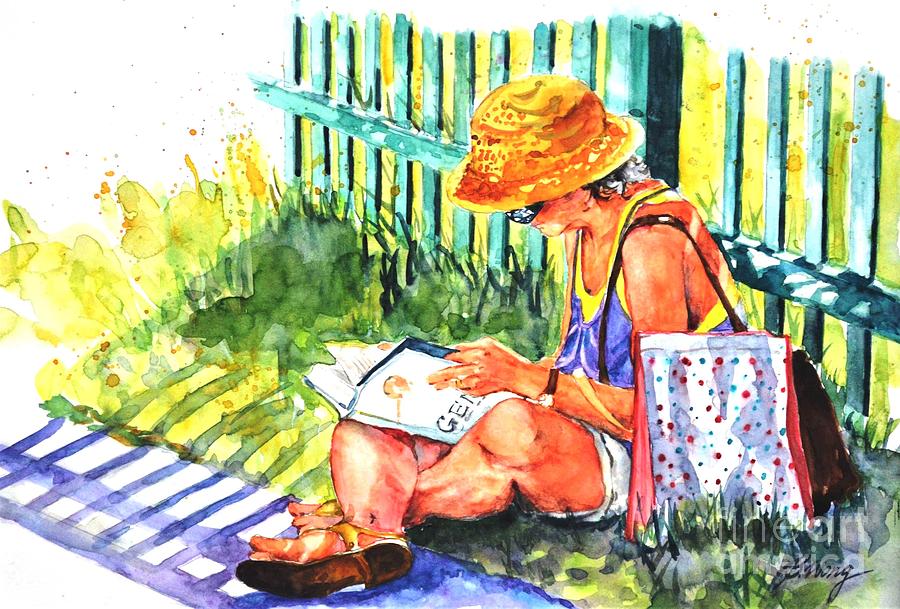 Avid reader #2 Painting by Betty M M Wong