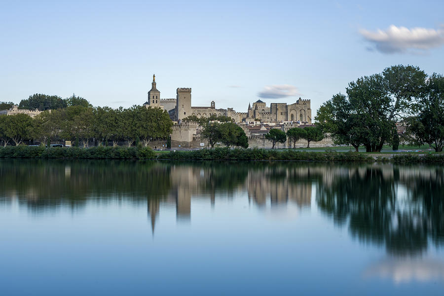 Castle Photograph - Avignon Pope Palace South Of France Provence Bridge by Cavan Images