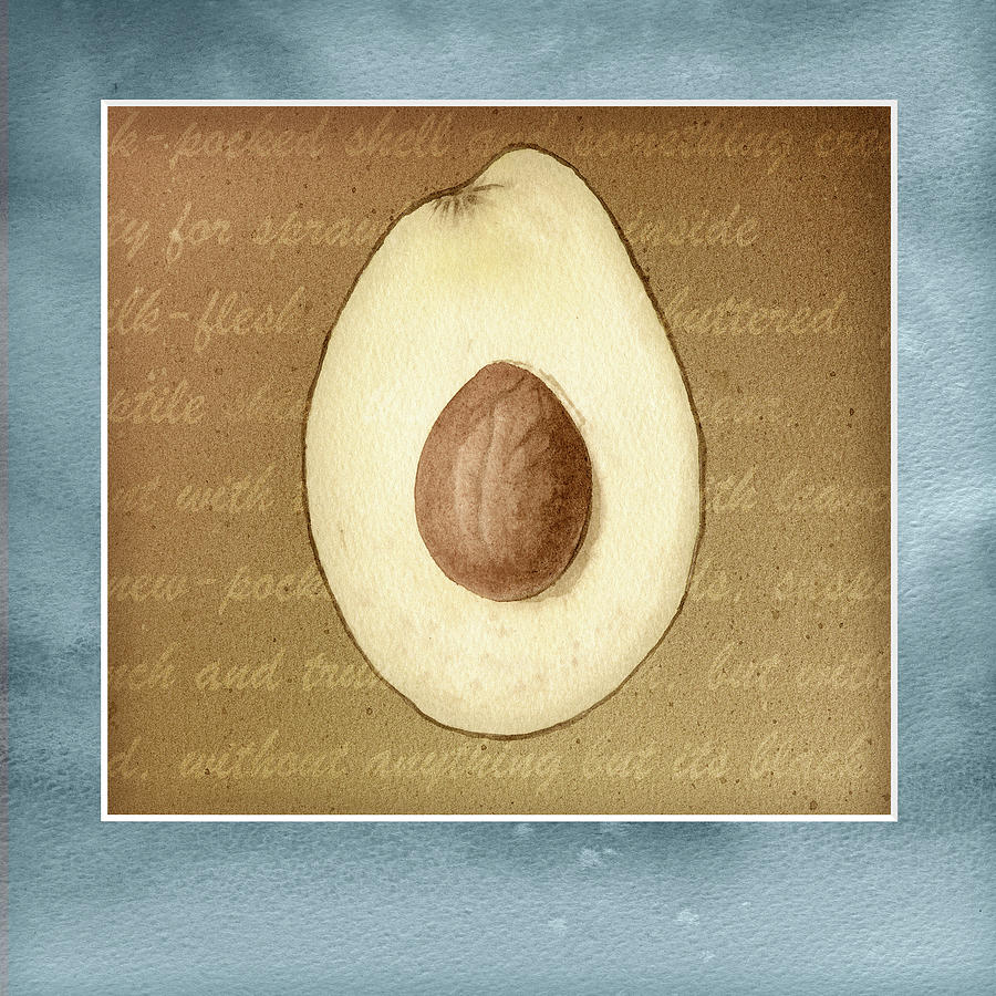 Avocado Painting - Avocado In Three 02 by Kory Fluckiger