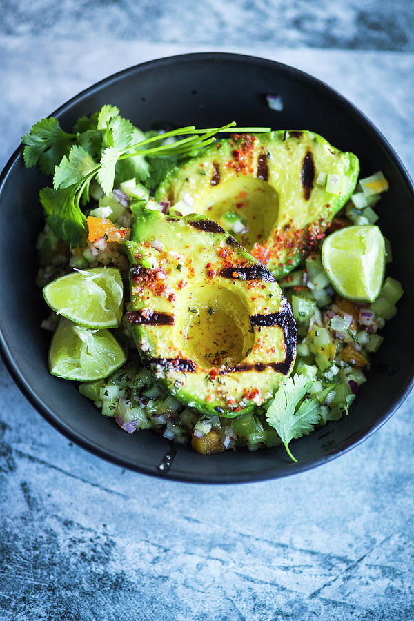 Avocado Salad With Lime Dressing Photograph by Eising Studio