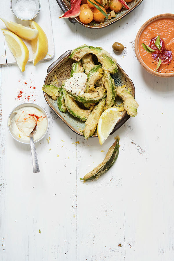 Avocado Tempura With Vegan Lemon mayonnaise Photograph by Stockfood Studios /  Brigitte Sporrer