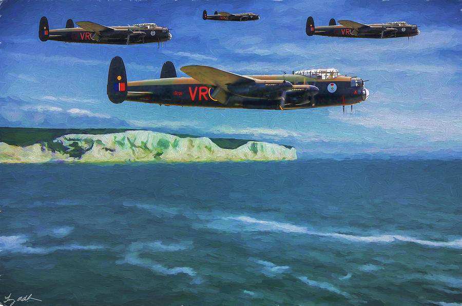 Avro Lancaster - Oil Digital Art by Tommy Anderson