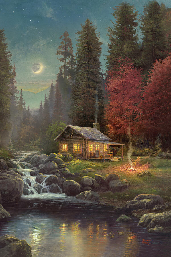 Away From It All Painting by Thomas Kinkade Studios Away From It All Painting by Thomas Kinkade Studios