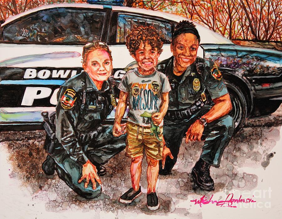 Awesome And Bgpd Officers-all Smiles Painting