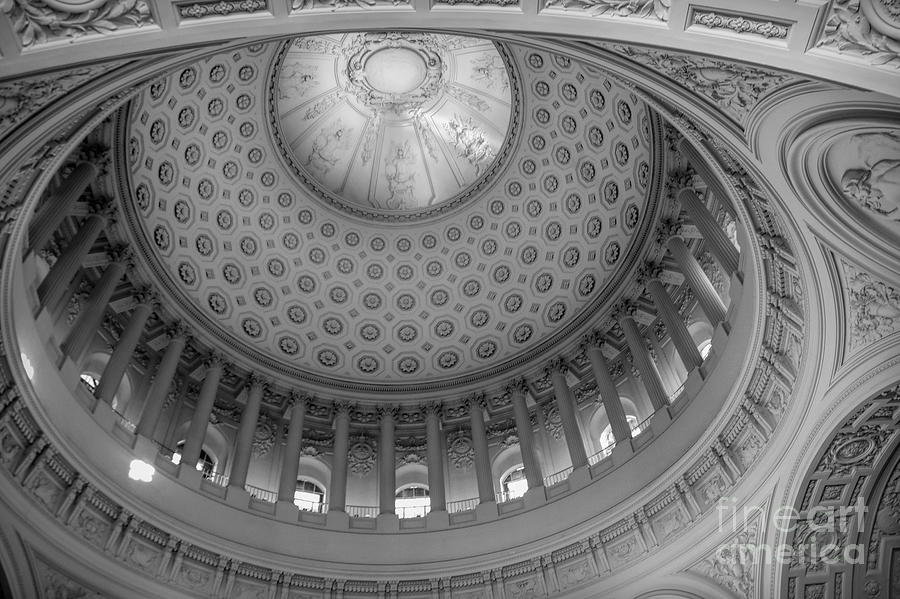 Awesome Detail Dome San Francisco Black White  Photograph by Chuck Kuhn