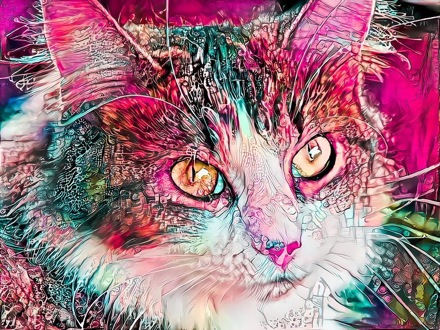 Awesome Kitty Face Digital Art by Don Northup