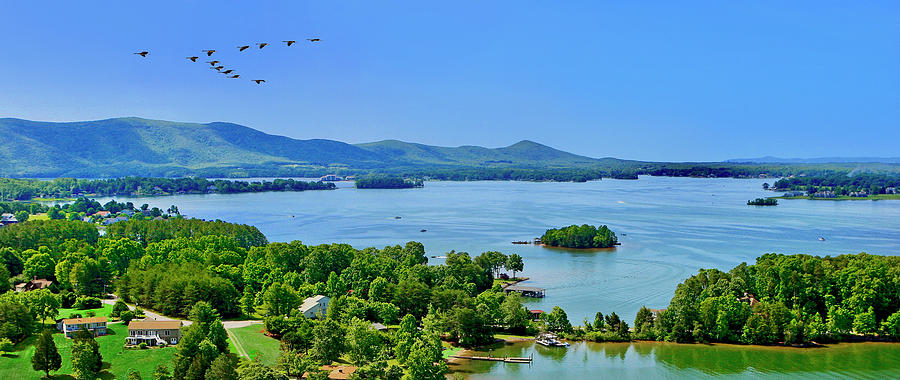 Awesome Wide Pano Smith Mountain Lake Photograph by The James Roney Collection