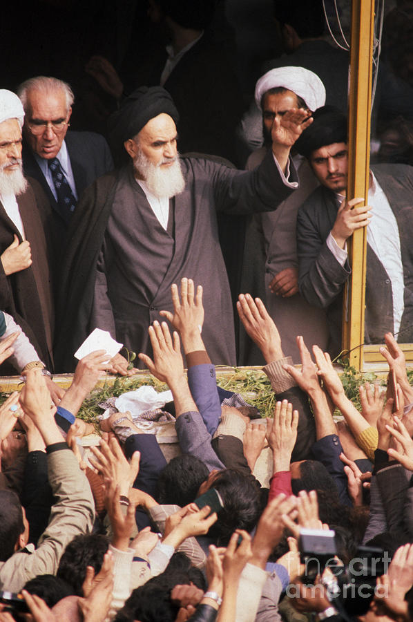 Ayatollah Khomeini Before Enthusiastic Photograph by Bettmann
