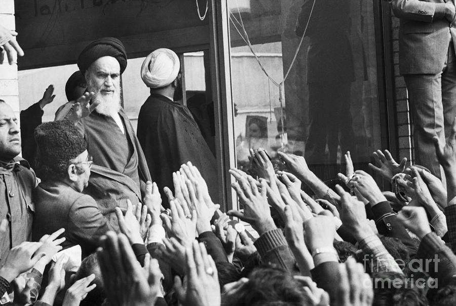 Ayatollah Khomeini Waving To Supporters Photograph by Bettmann