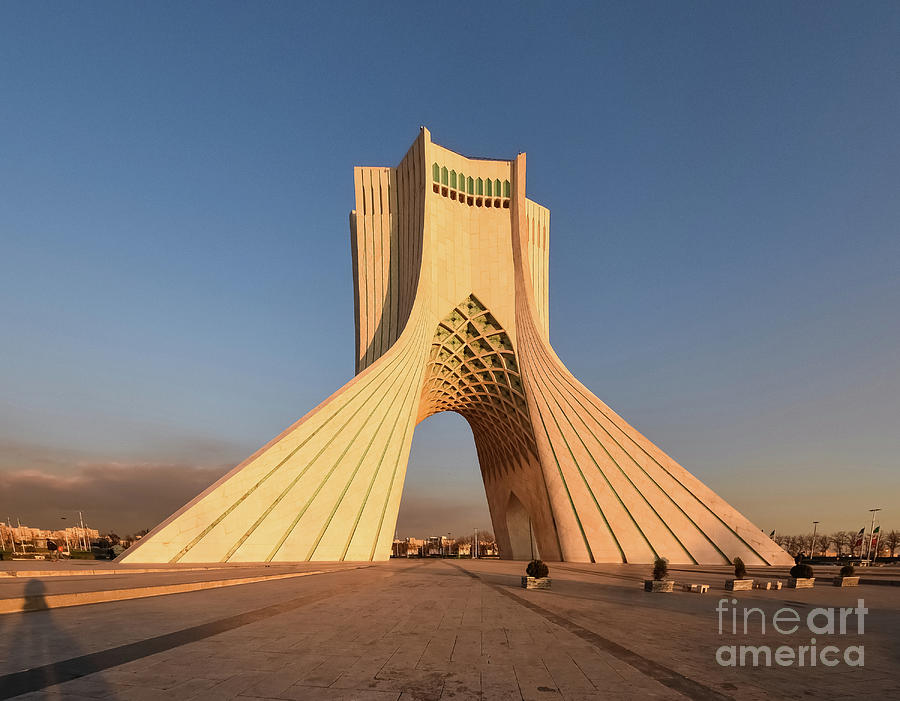 Azadi Tower Under The Last Rays Photograph by Sir Francis Canker Photography