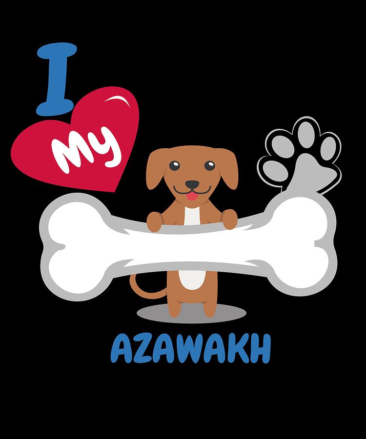 Dog Digital Art - AZAWAKH Cute Dog Gift Idea Funny Dogs by DogBoo