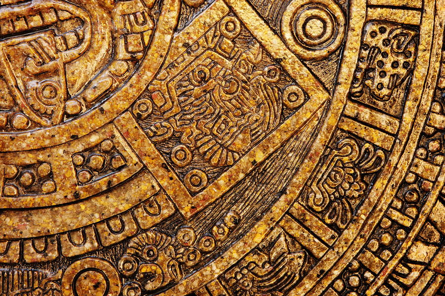 Aztec Design Ceramic Tile Decor Photograph by Chuckschugphotography