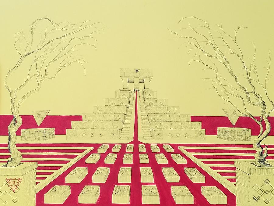 Azteca Drawing by Alexander Ficarro Fine Art America