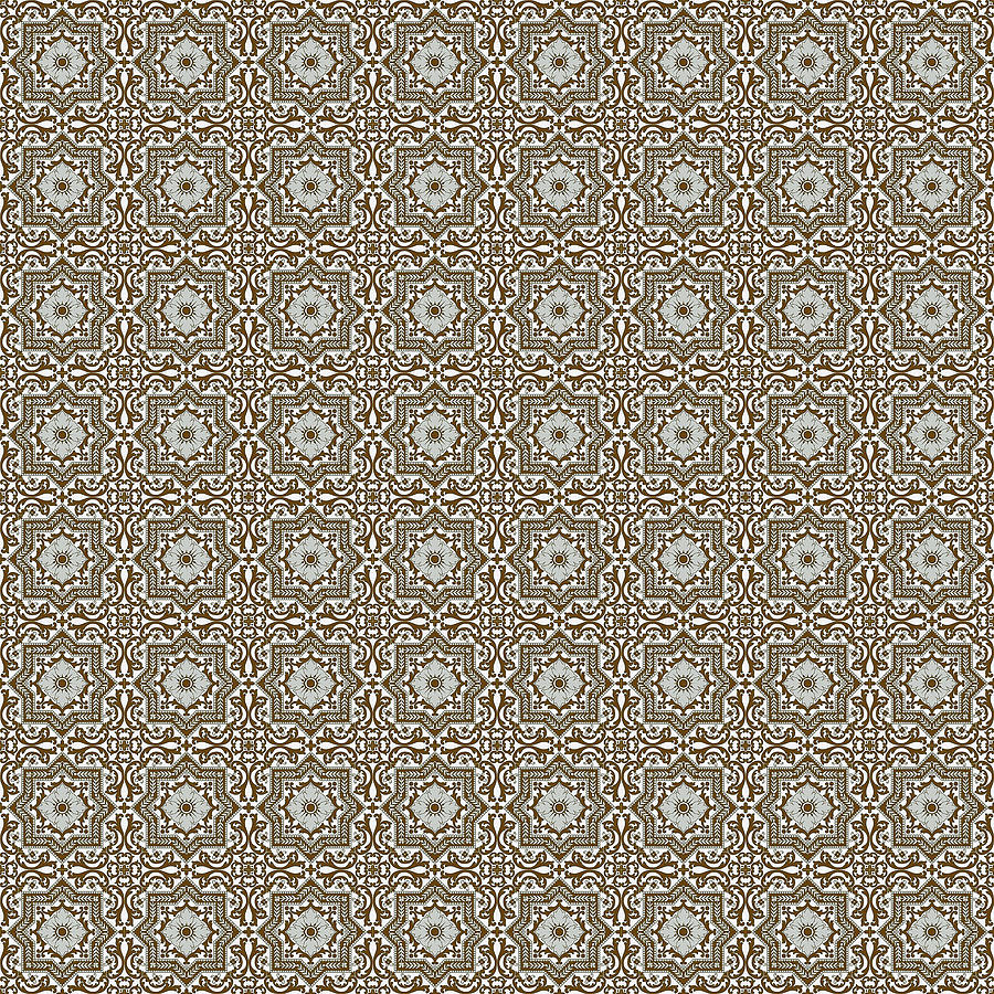 Azulejo, Geometric Pattern - 35 Mixed Media by AM FineArtPrints