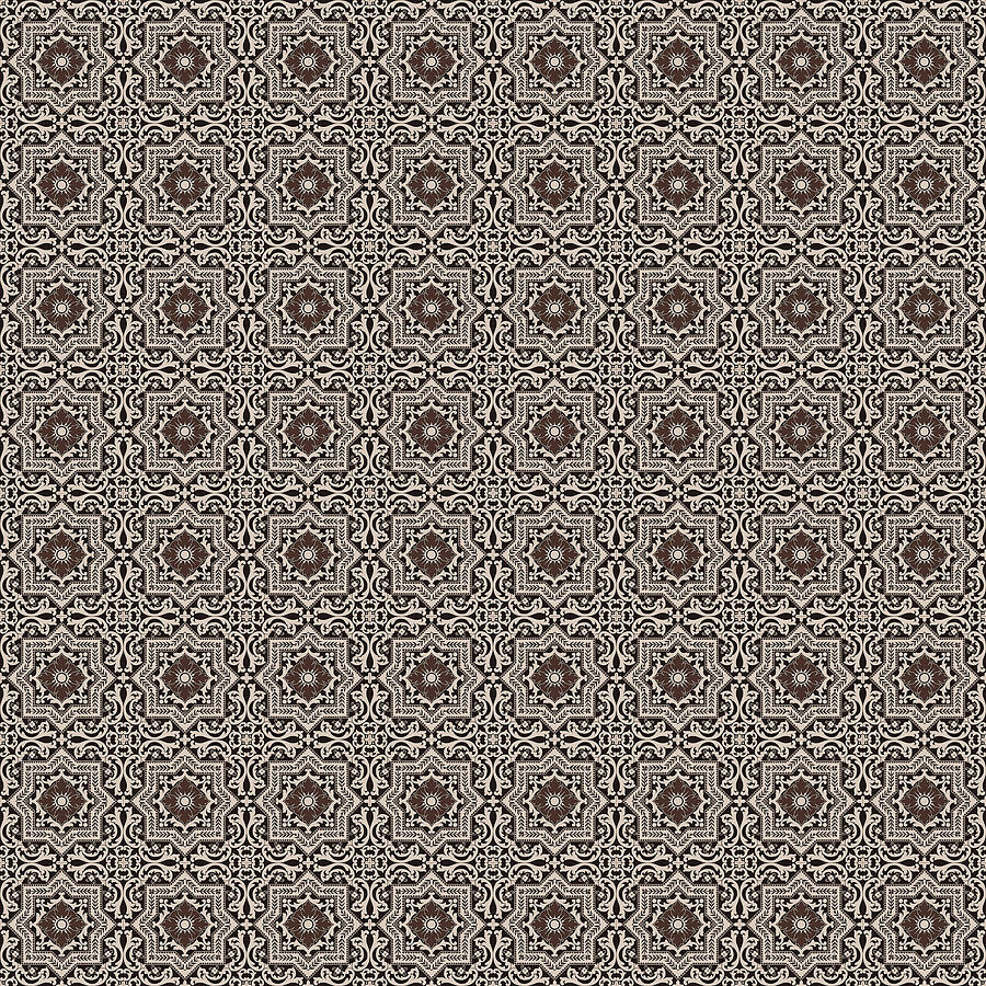 Azulejo, Geometric Pattern - 39 Mixed Media by AM FineArtPrints