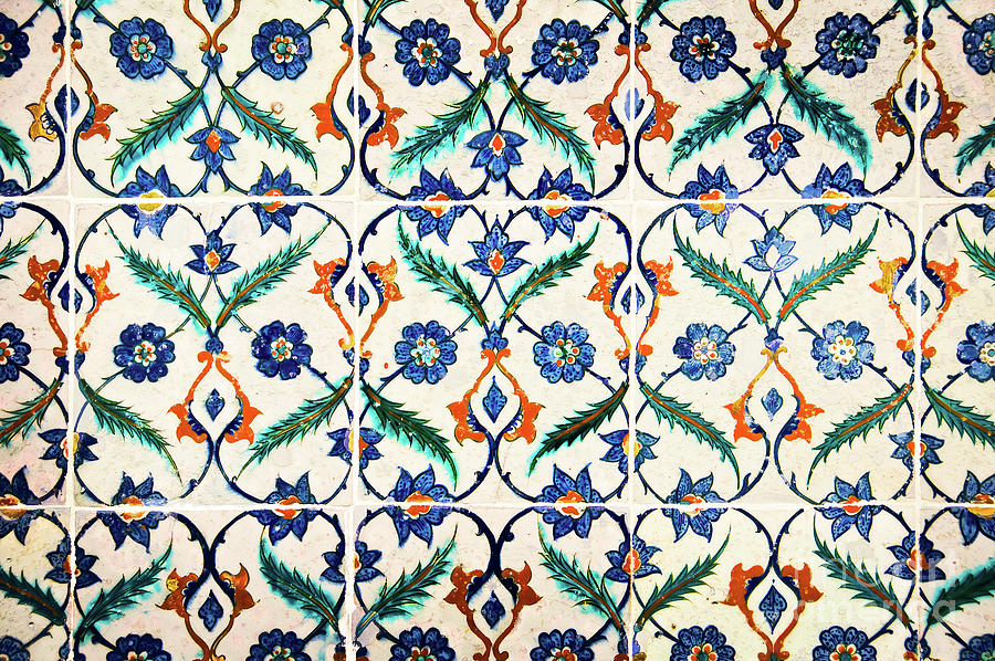 Turkey Photograph - Azulejos in Istanbul by Delphimages Photo Creations