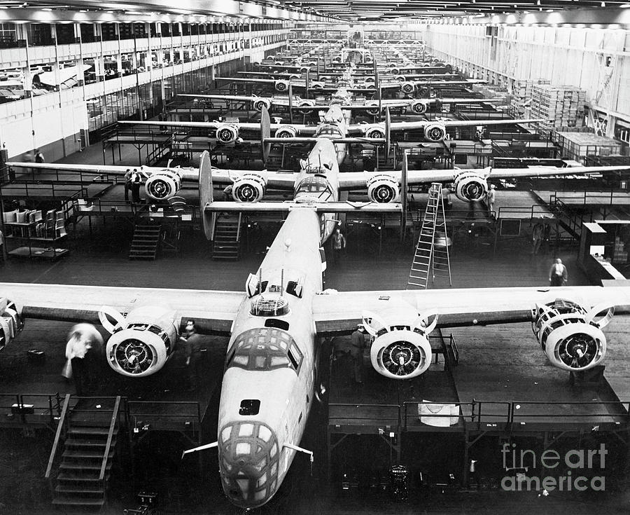 B-24 Liberators On Production Line Photograph by Bettmann