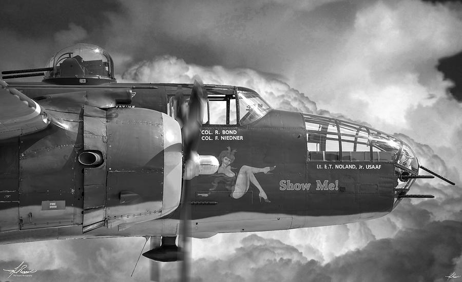 Vintage Photograph - B-25 Mitchell Show Me by Phil And Karen Rispin