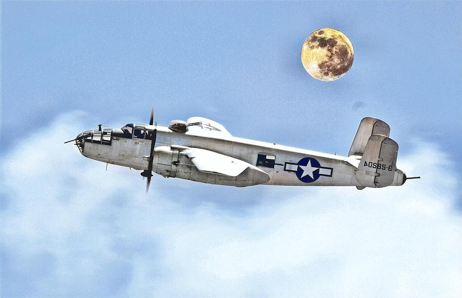 B-25j Mitchell 2a Colorized By Ahmet Asar Painting