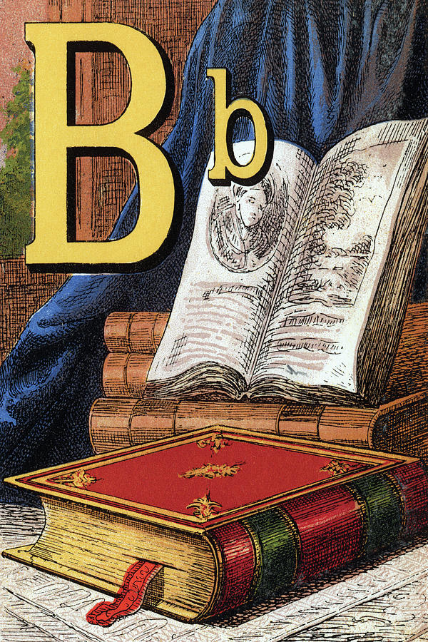 B for the Book that was Given to me Painting by Edmund Evans