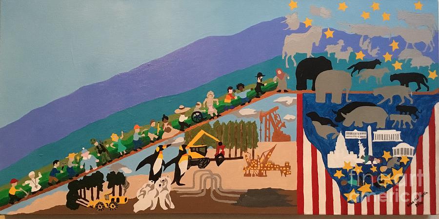 Baba Yar USA 2018 Painting by Erika Jean Chamberlin