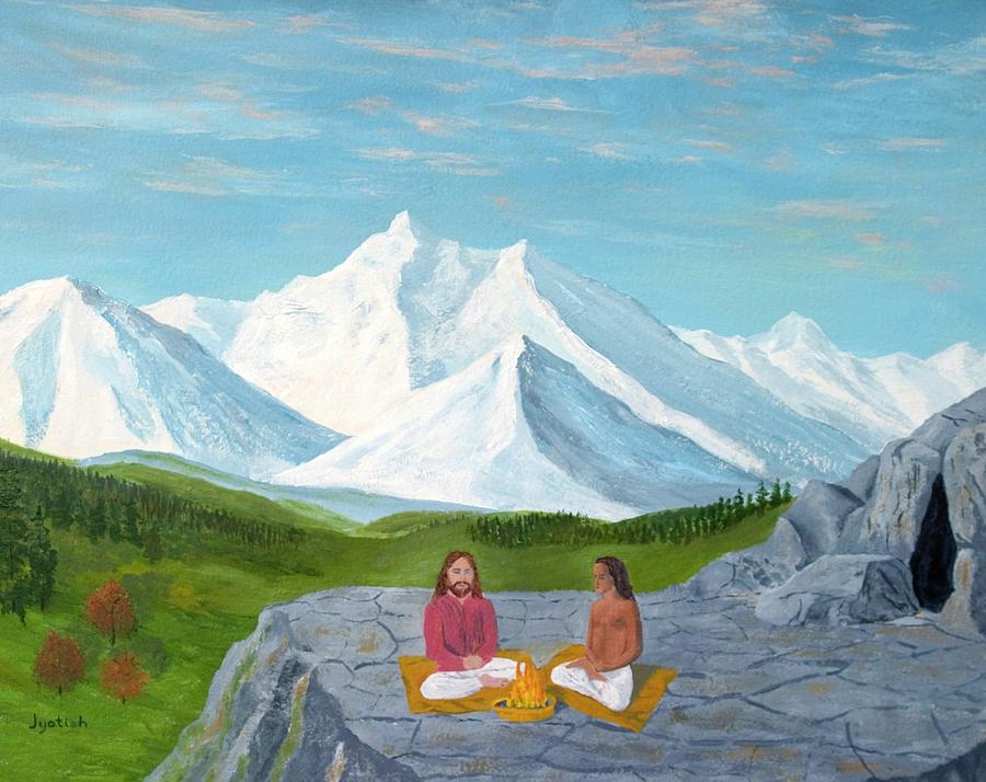 Babaji And Christ Painting By Nayaswami Jyotish Pixels