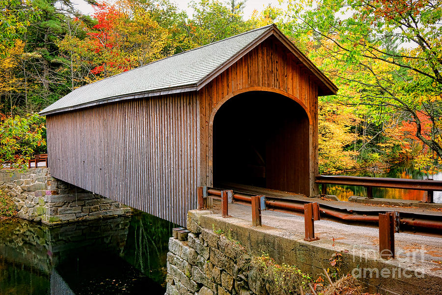 Babbs Bridge in the Fall Photograph by Olivier Le Queinec