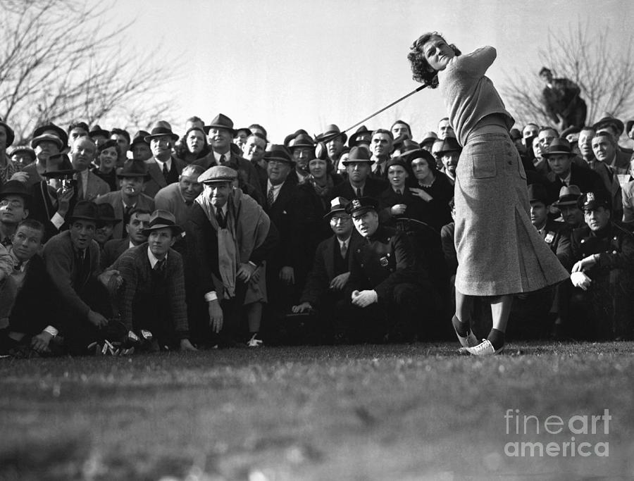 Babe Ruth Photograph - Babe Didrikson Playing For Crowd by Bettmann